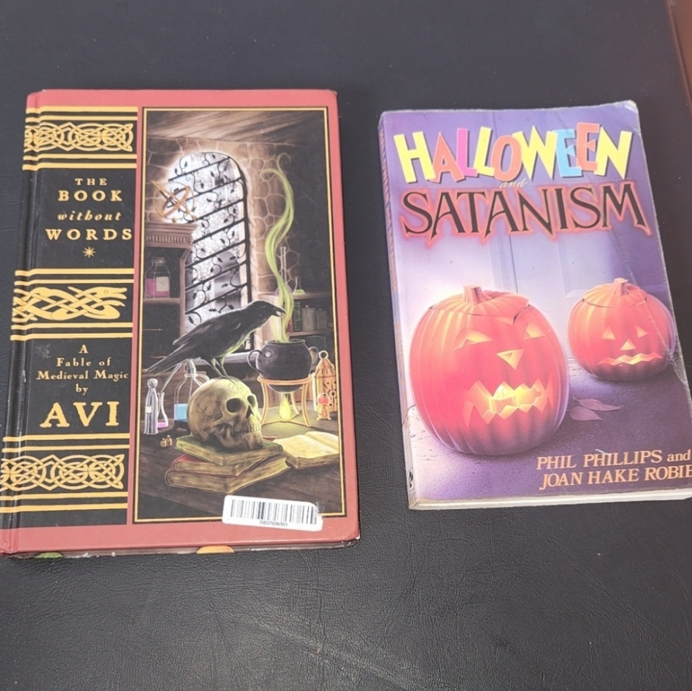 Halloween and Satanism Book Bundle Lot Occult Book Without Words Avi